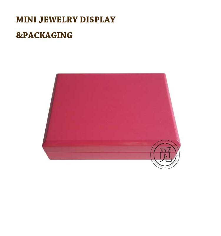 Pink Lacquer Wood Jewelry Box Rose Red Insert 