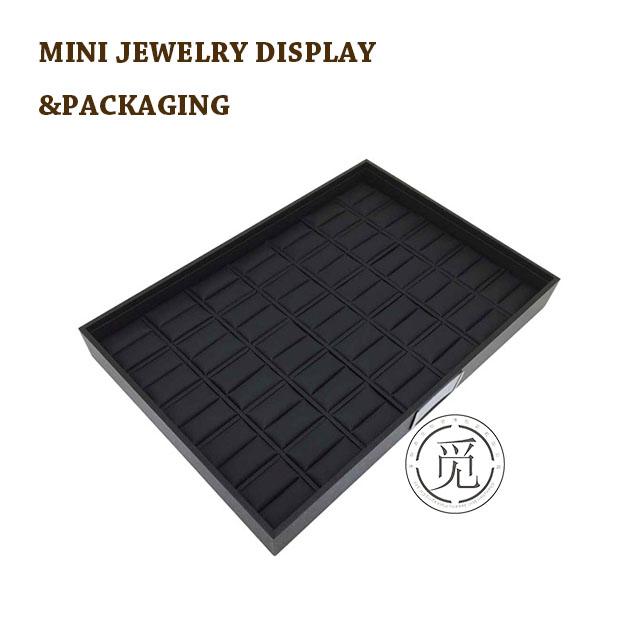 Black leatherette convenience earring tray wit