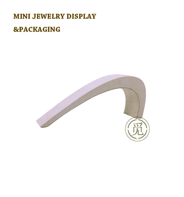 Elegant microfiber jewelry store display showc