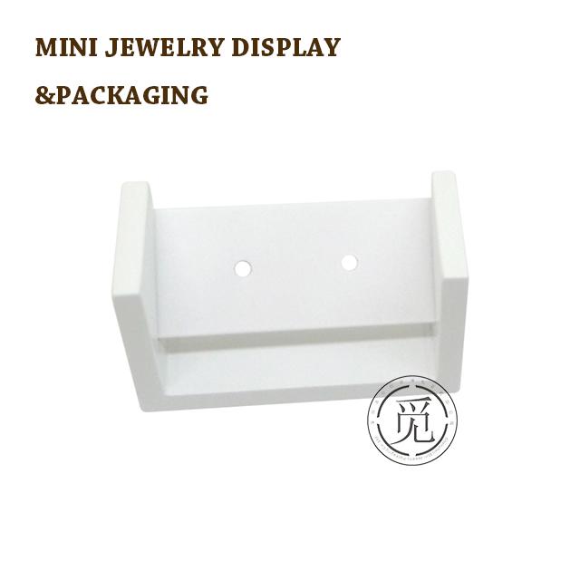 White lacquer earring display earrins jewelry 