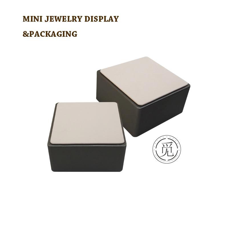 Square shaped pu leatherette display riser blo