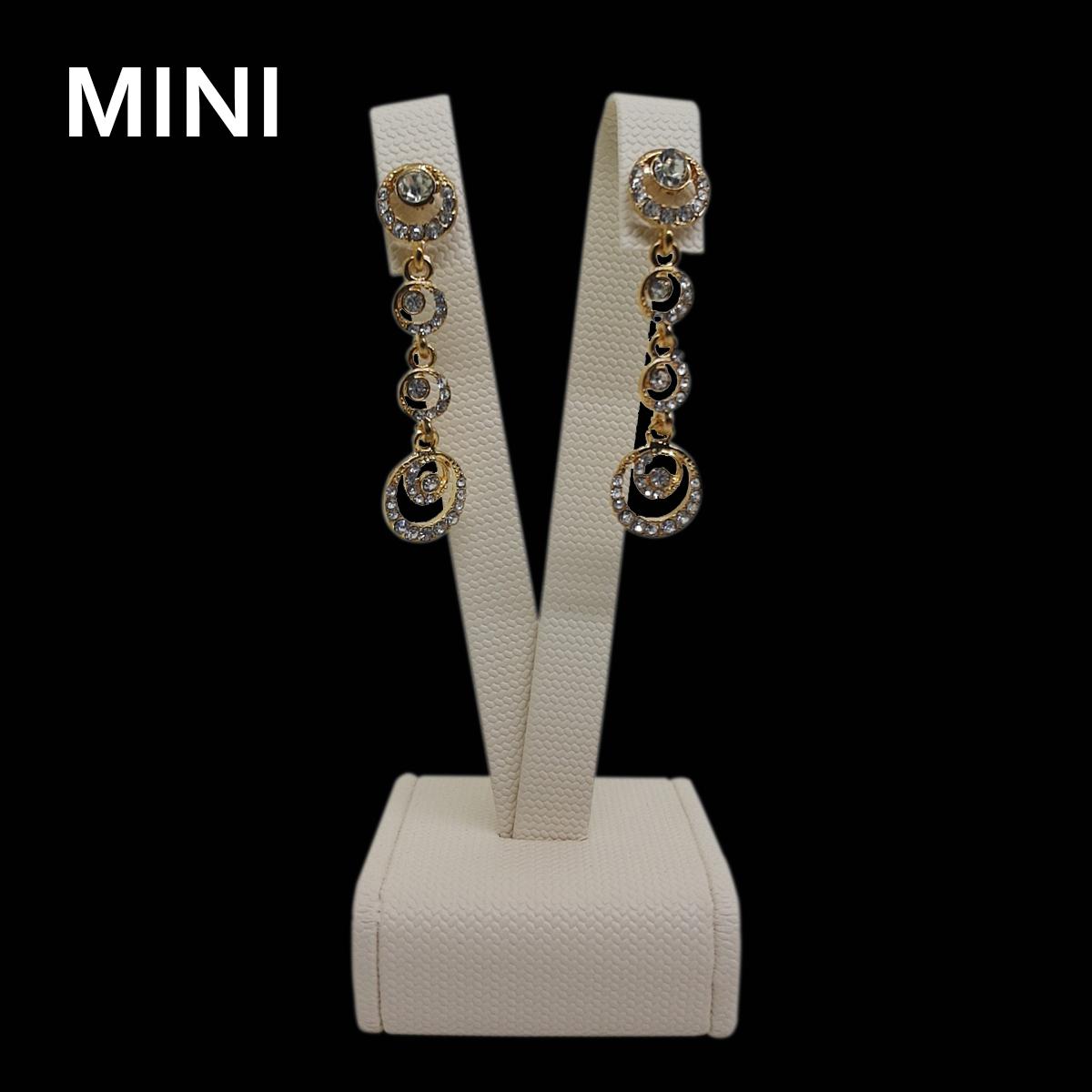 Beige leather metal newest fashion long earrin